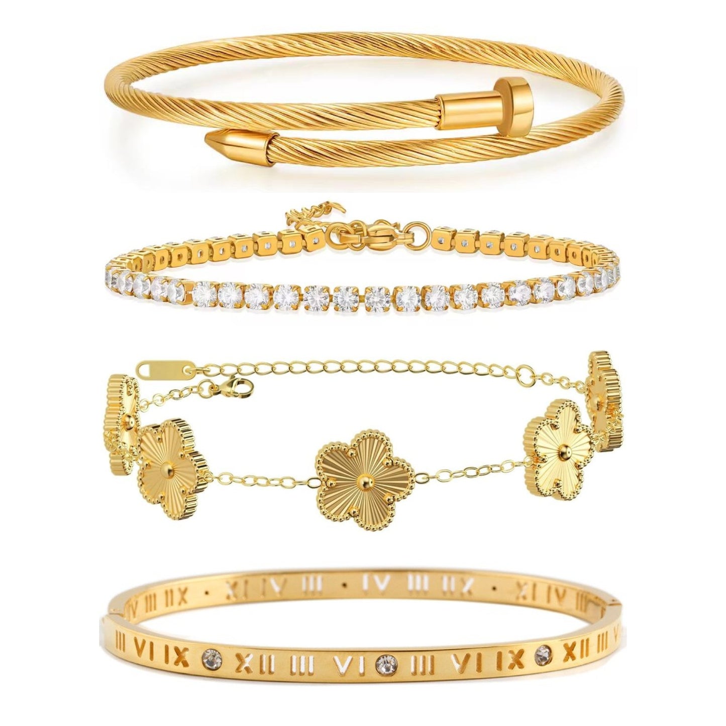 Four-Pair Bracelet Set