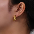 Gold Single Knot Earrings