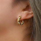 Gold Twisted Earrings