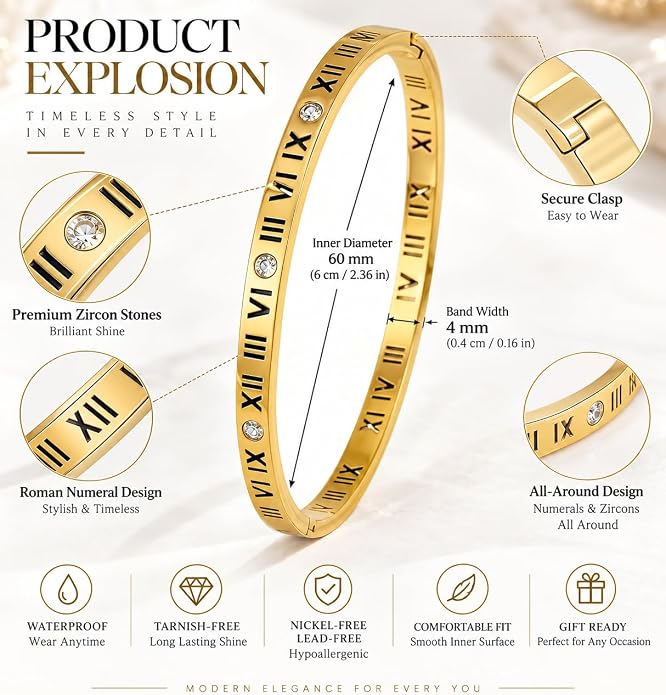 Gold Roman Numbers