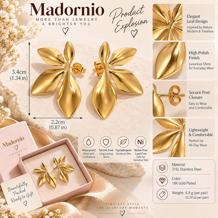 Gold Leaf Earring