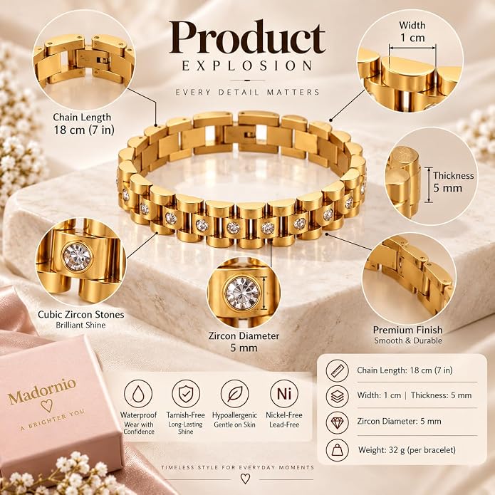 18K Gold Plated Stainless Steel Bracelet