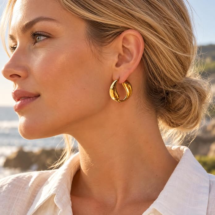 Gold Sculptural Earrings