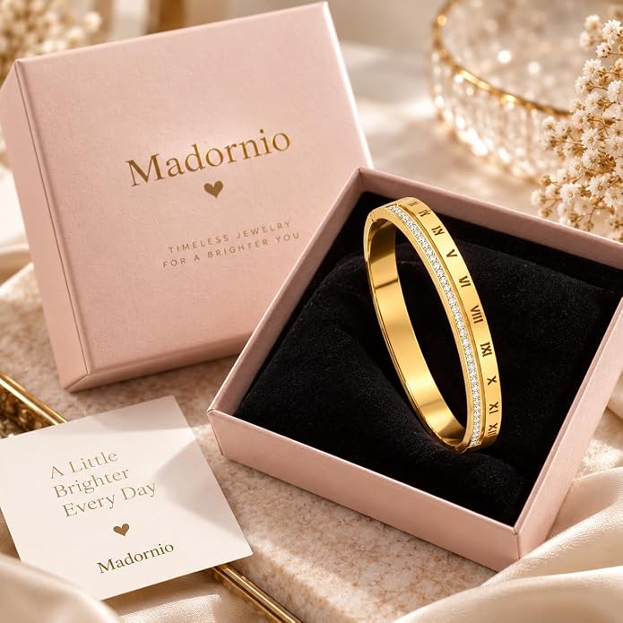 Gold Roman Numbers with Cubic Zircons