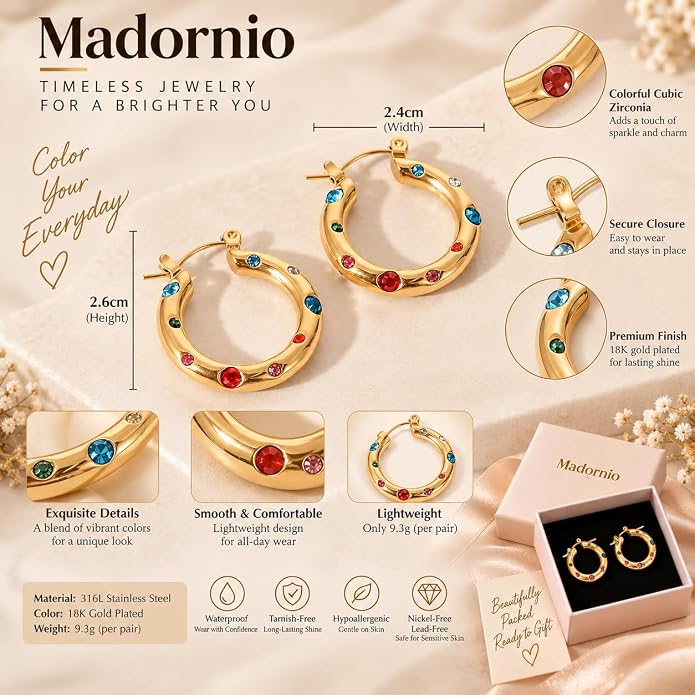 Gold CZ Multi-color