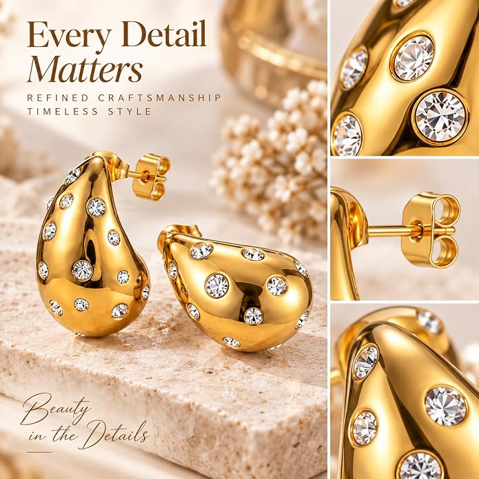 Gold Chunky Earrings