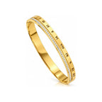 Gold Roman Numbers with Cubic Zircons