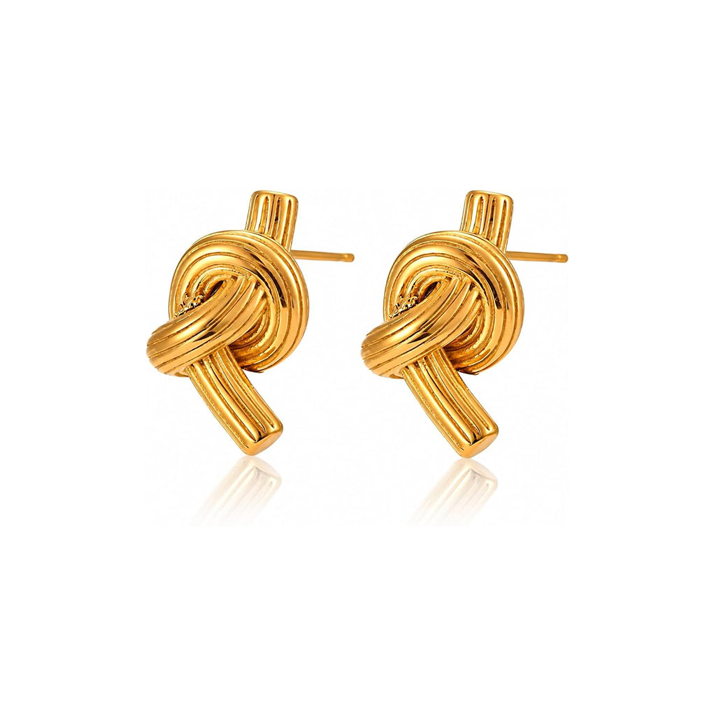 Gold Single Knot Earrings