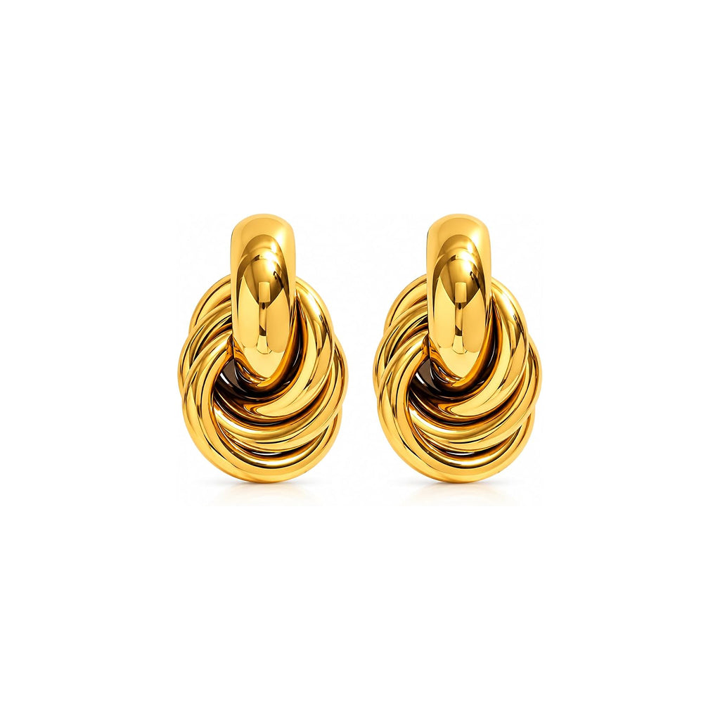 Gold Multiple Knot Earrings